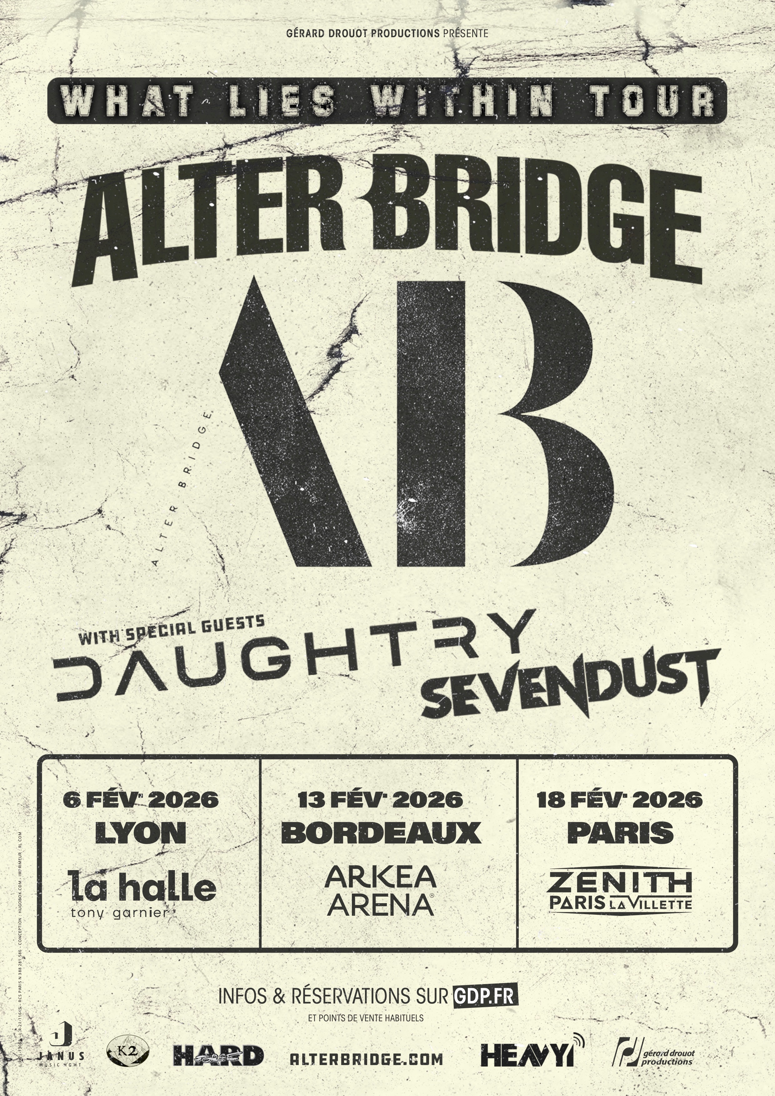 ALTER BRIDGE en Concerts